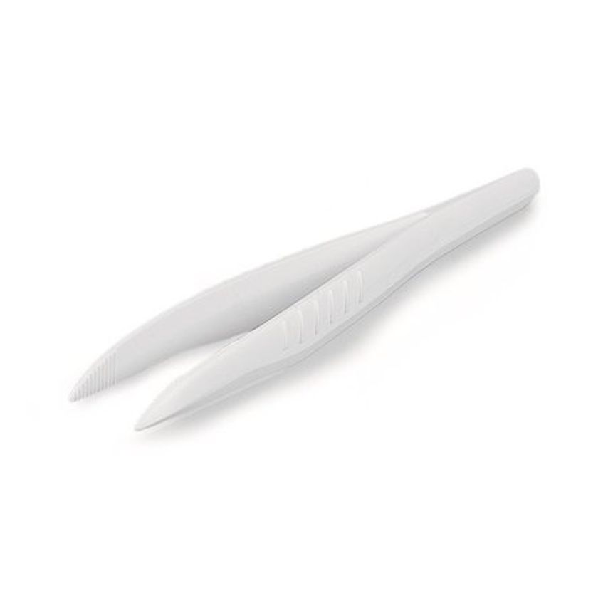 Disposable 130 mm Pair of Tweezers Straight Pointed 100 Units