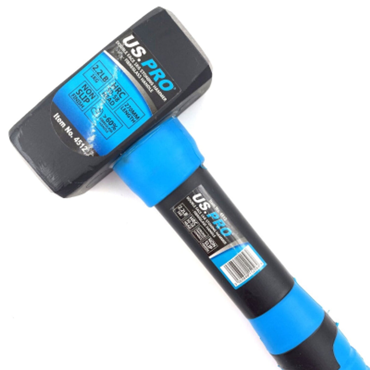 Double Face 1KG Stoning Hammer Fibreglass Handle