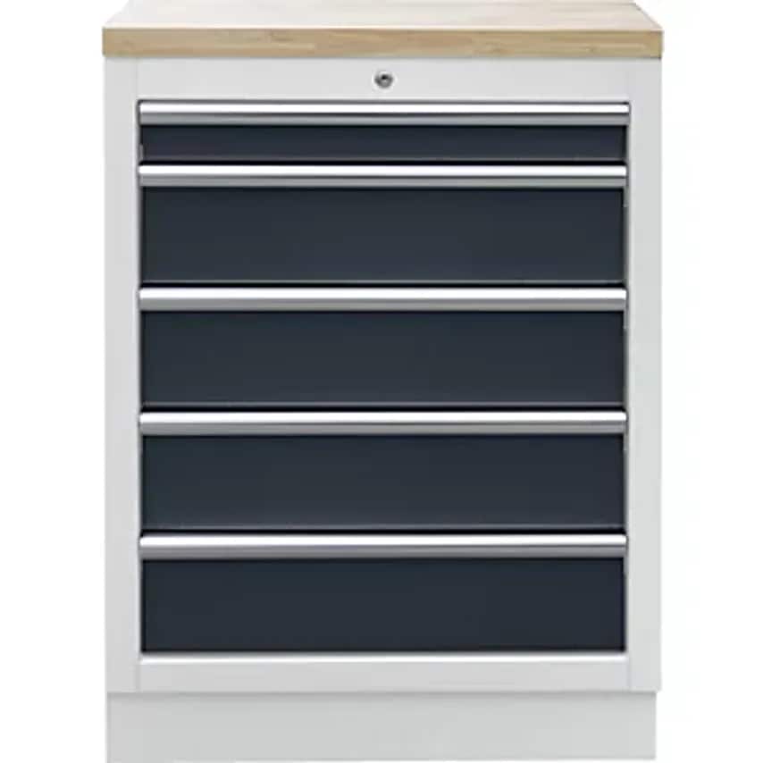 Drawer Base Cupboard, With 5 Drawers, HxWxD 910 X 680 X 460mm