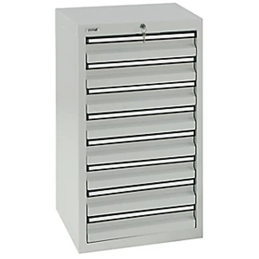 Drawer Cupboard, HxWxD 900 X 500 X 500mm, 8 X 100mm High Drawers, Body And Drawers, Grey