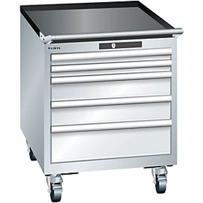 Drawer Cupboard, Width 564mm, Mobile, 5 Drawers, HxD 723 X 725mm, Light Grey