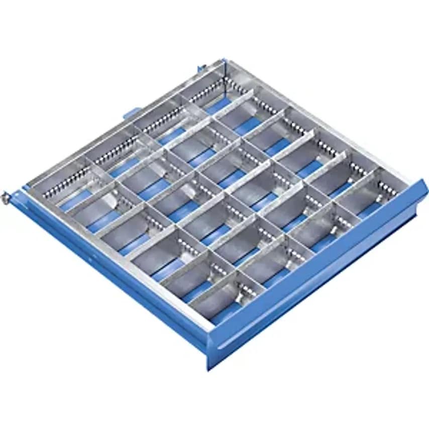 Drawer Divider Set, 24 Compartments For 100mm Drawer Height, 3 Longitudinal And 20 Cross Dividers