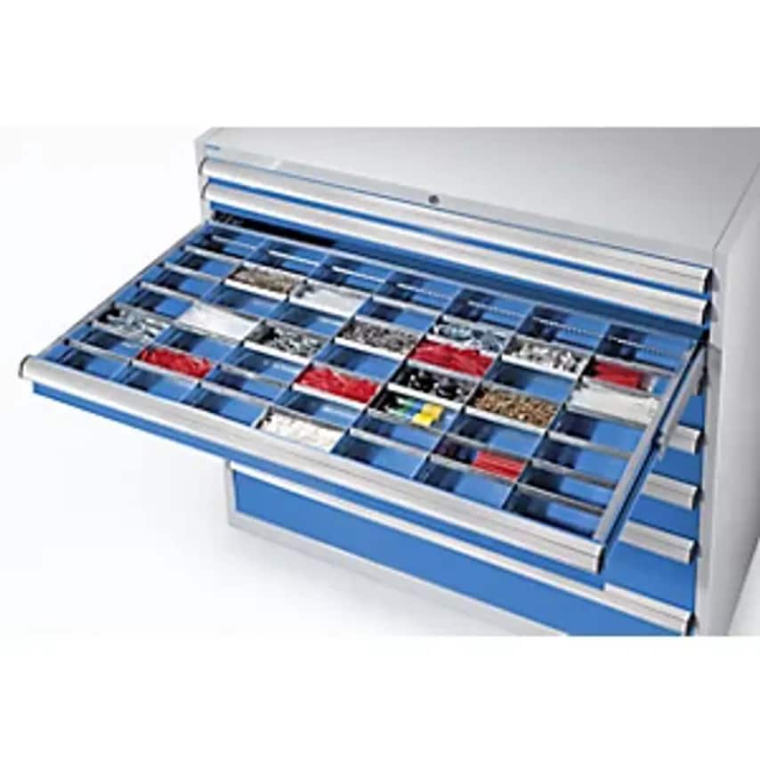 Drawer Divider Set, 6 Longitudinal Dividers, 7 Cross Dividers, For Drawer Height 100mm