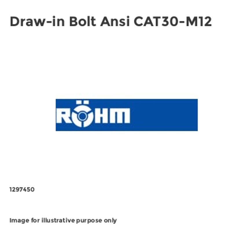 Draw-in Bolt Ansi CAT30-M12