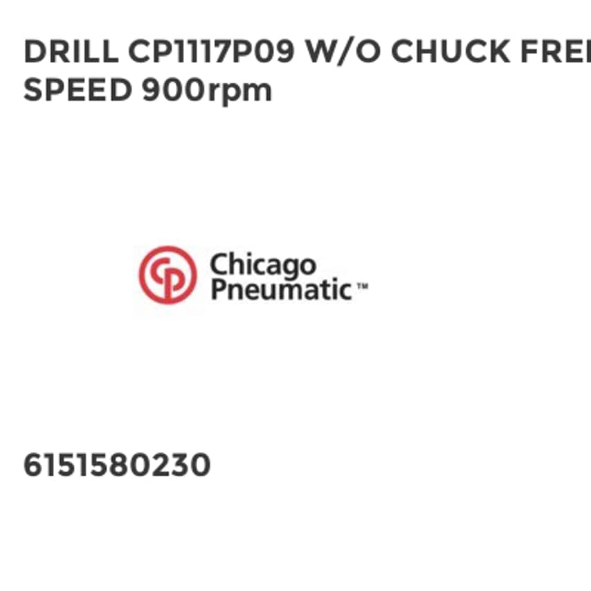 Drill CP1117P09 without Chuck Free Speed 900RPM