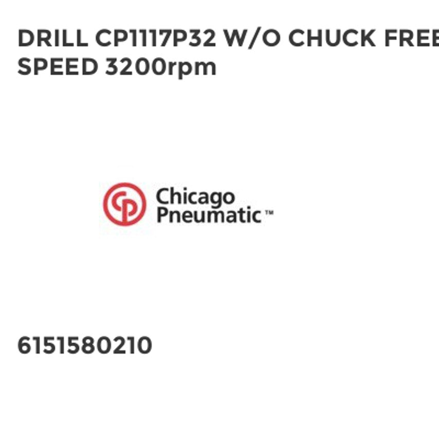 Drill CP1117P32 without Chuck Free Speed 3200RPM