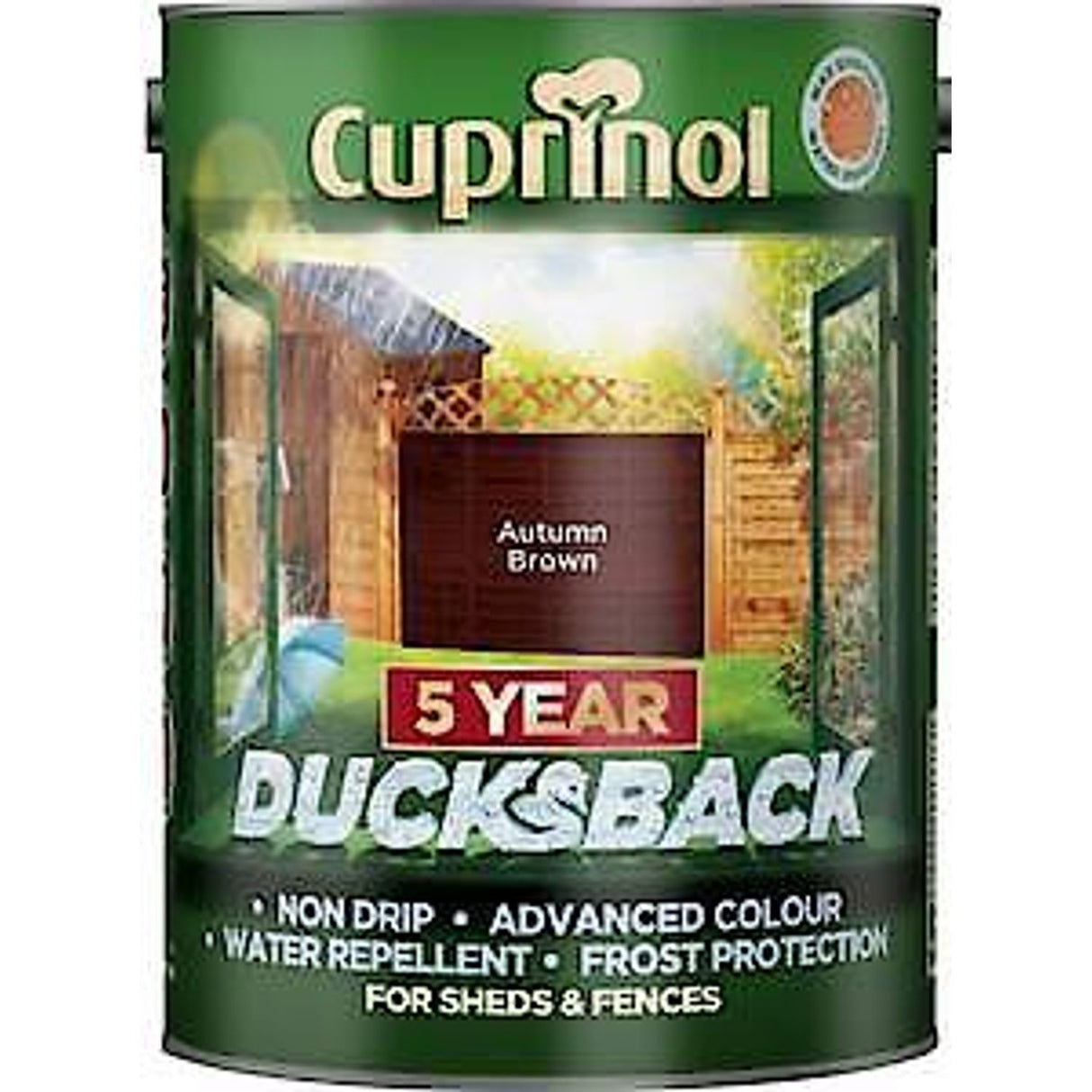 Ducksback 5 Year Waterproof for Sheds and Fences, 5L - Autumn Brown