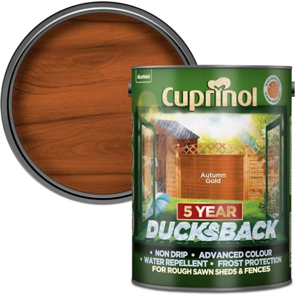 Ducksback 5 Year Waterproof for Sheds and Fences, 5L - Autumn Gold