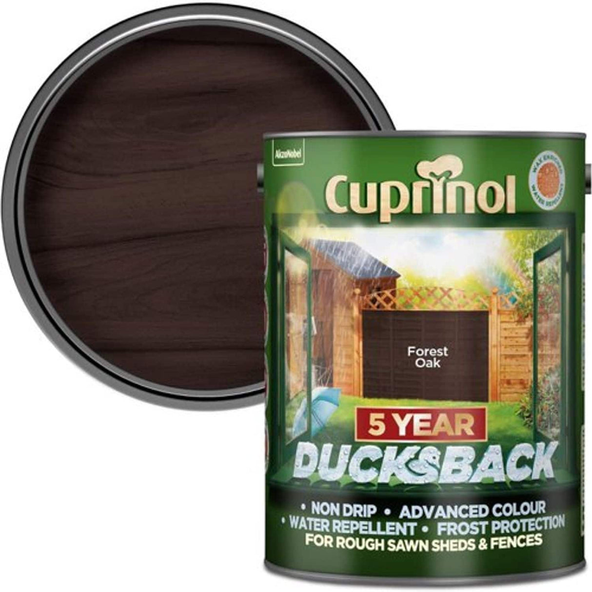 Ducksback 5 Year Waterproof for Sheds and Fences, 5L - Forest Oak