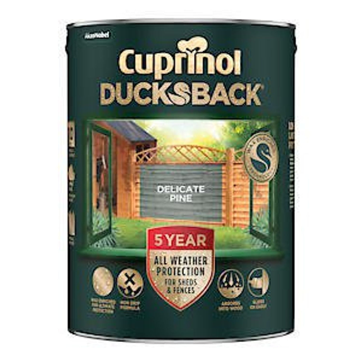 Ducksback Fence & Decking Stain Delicate Pine Non Slip Water Repellent - 5L