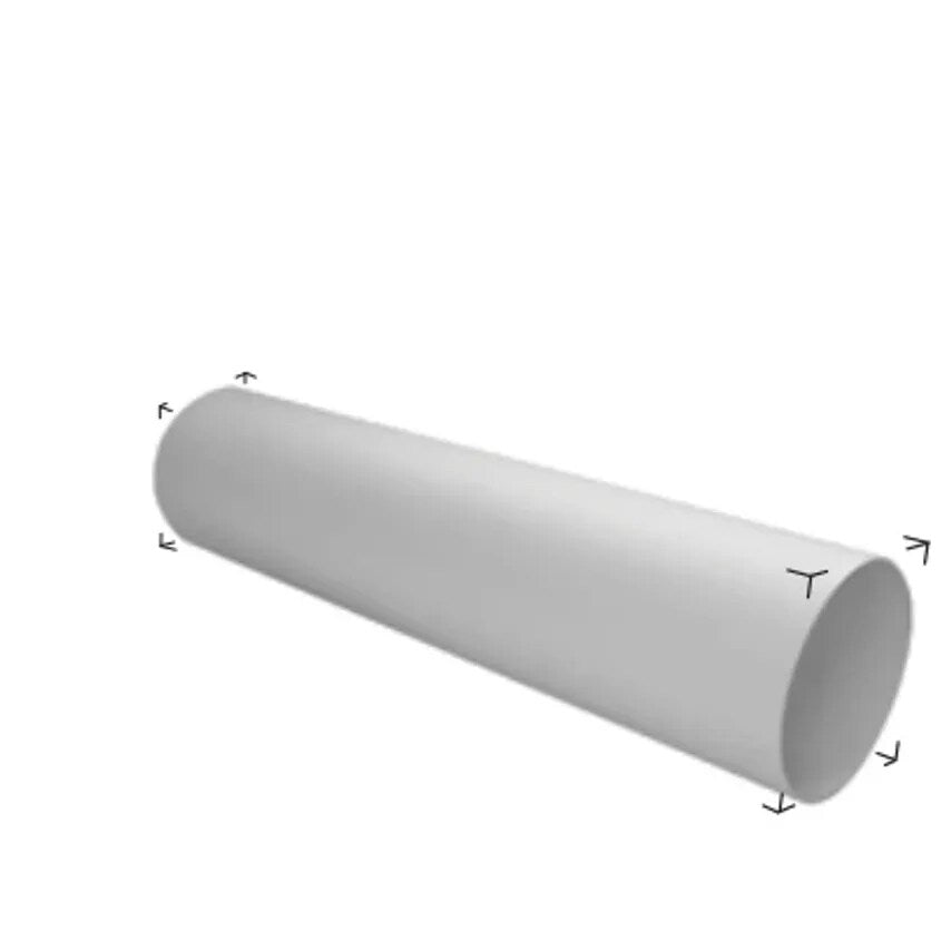 Duct Round Insulated 125mm x 2M Polypropelene