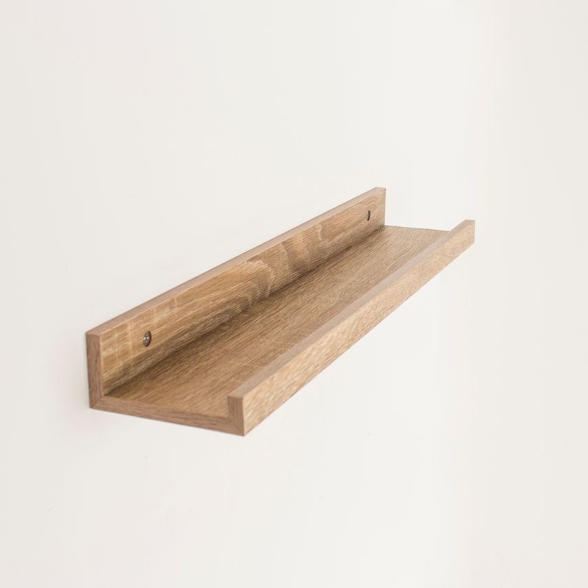 Dura 58cm Wide Floating Book Shelf - Oak Effect