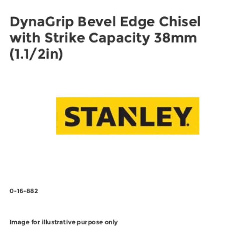 DynaGrip Bevel Edge Chisel with Strike Capacity 38mm (1.1/2in)