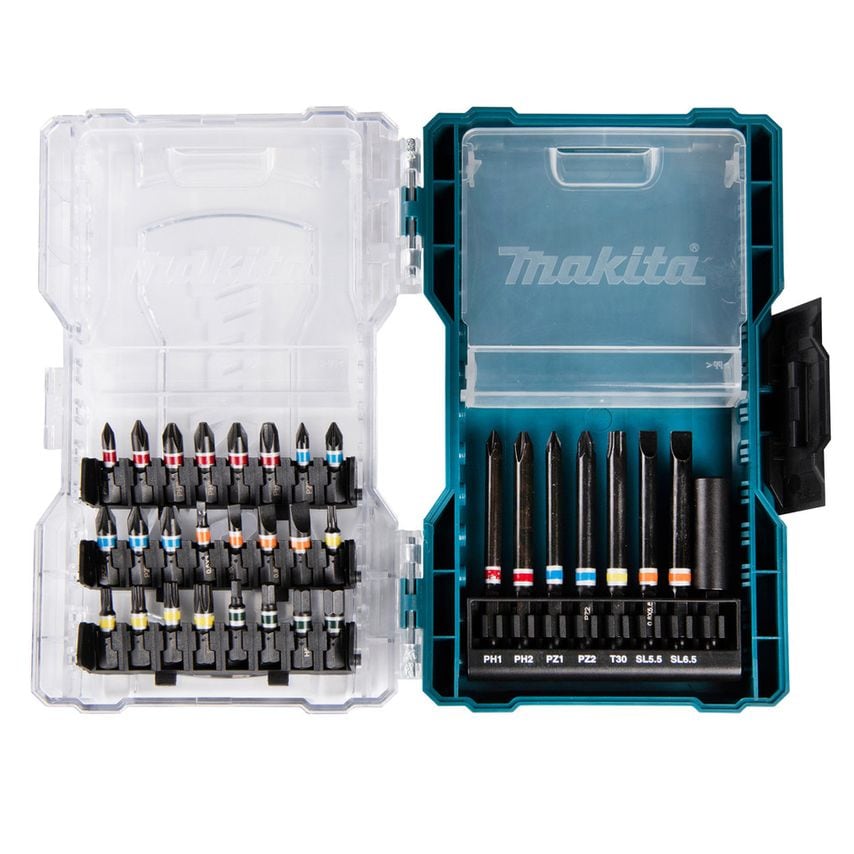 E-07076 Screwdriver Bit Set Clear Case MZ  - 32 Piece