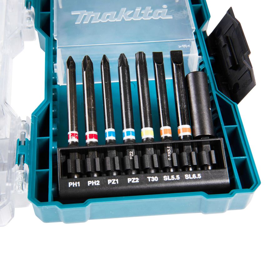 E-07076 Screwdriver Bit Set Clear Case MZ  - 32 Piece