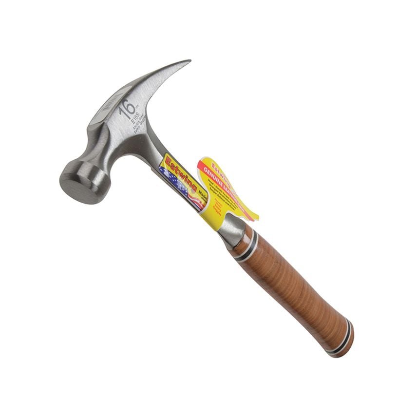 E16S Straight Claw Hammer - Leather Grip 450g (16oz) ESTE16S