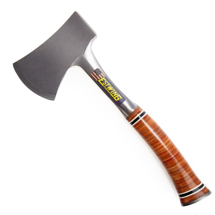 E24A Sportsmans Axe Leather Handle Smooth Face