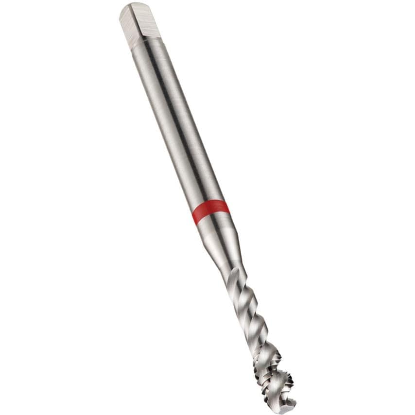 E260 M6 HSS-E Red Ring Spiral Flute Machine Tap - Bright Finish - DIN 371
