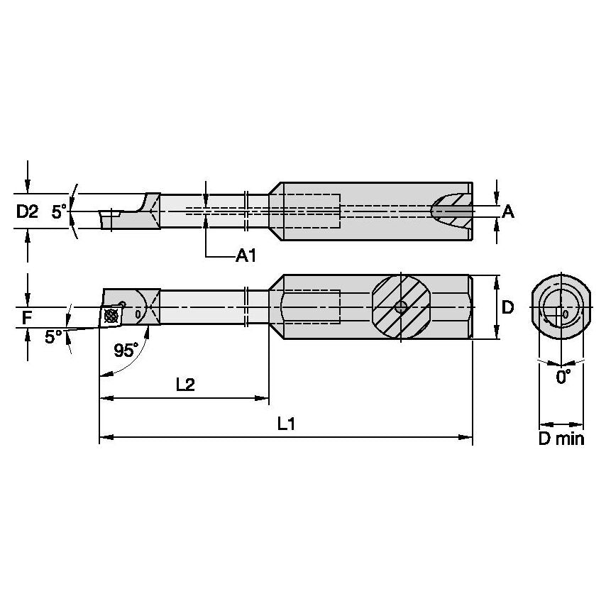 E2908XSCLDR12088 S Clamping Boring Bar D0.50 L2