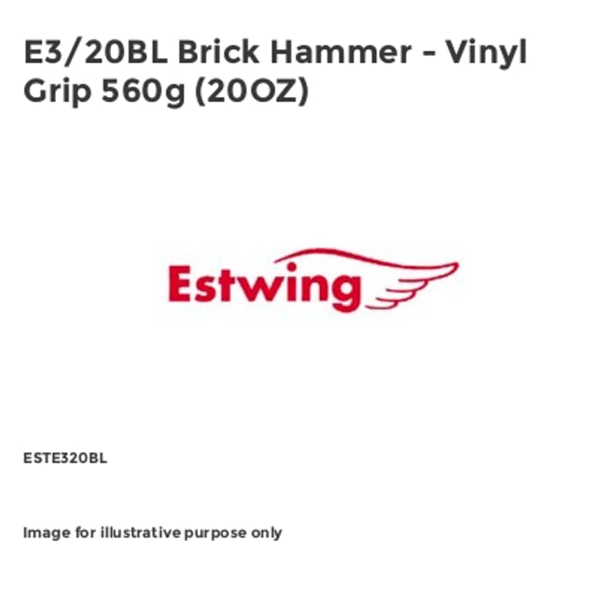 E3/20BL Brick Hammer - Vinyl Grip 560g (20OZ) ESTE320BL