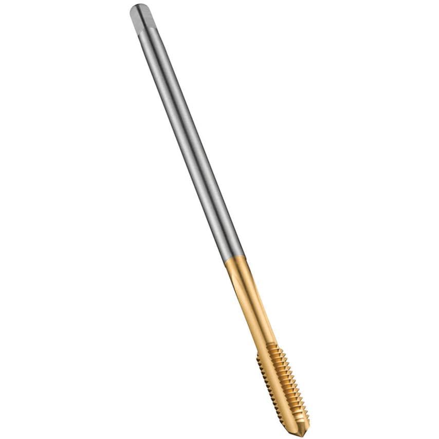E610 M5X0.8MM HSS-E Metric Straight Flute Long Shank Machine Tap - TiN Coated ISO 2283