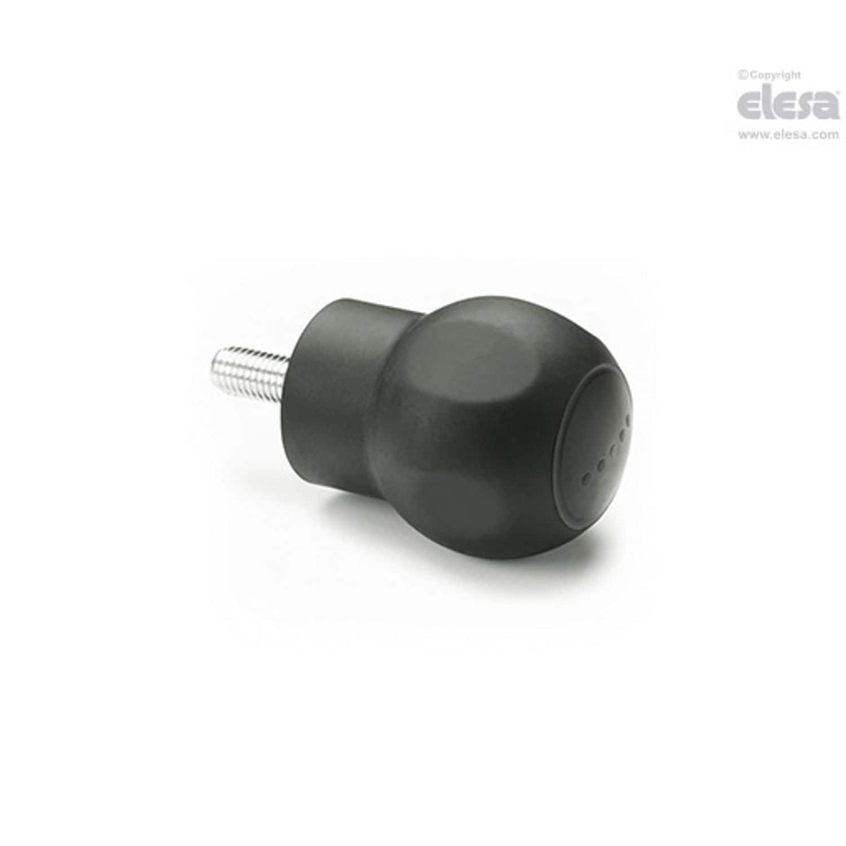 EBKSOFT Fixed ball handles with lobes Soft-touch technopolymer Threaded stud EBK.50 p-M8x25-SOFT-C1