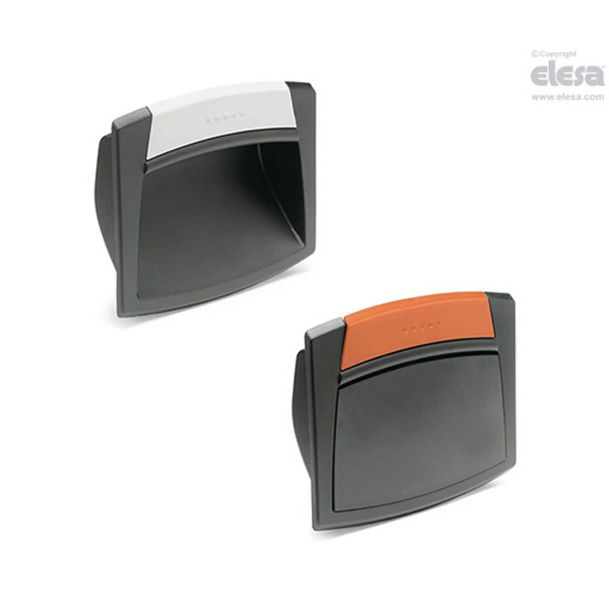 EPR Flush pull handles for screw mounting technopolymer Open cavity without flap EPR.120-SH-C4