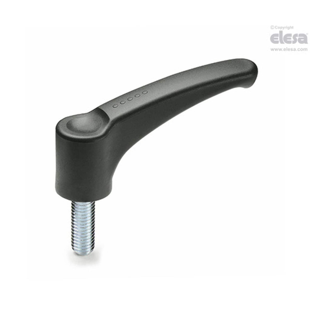 ERF Lever handles Technopolymer Zinc-plated steel threaded stud ERF.63 p-M8x25-C1