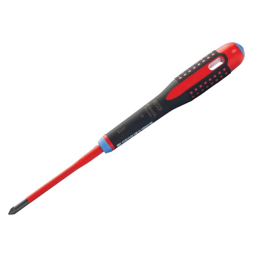 ERGO Slim VDE Insulated Pozidriv Screwdriver PZ1 x 80mm BAHBE8810SL
