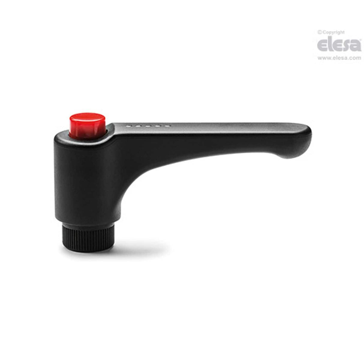 ERW Adjustable handles Flat lever technopolymer Brass boss threaded hole ERW.78-B-M10-C2