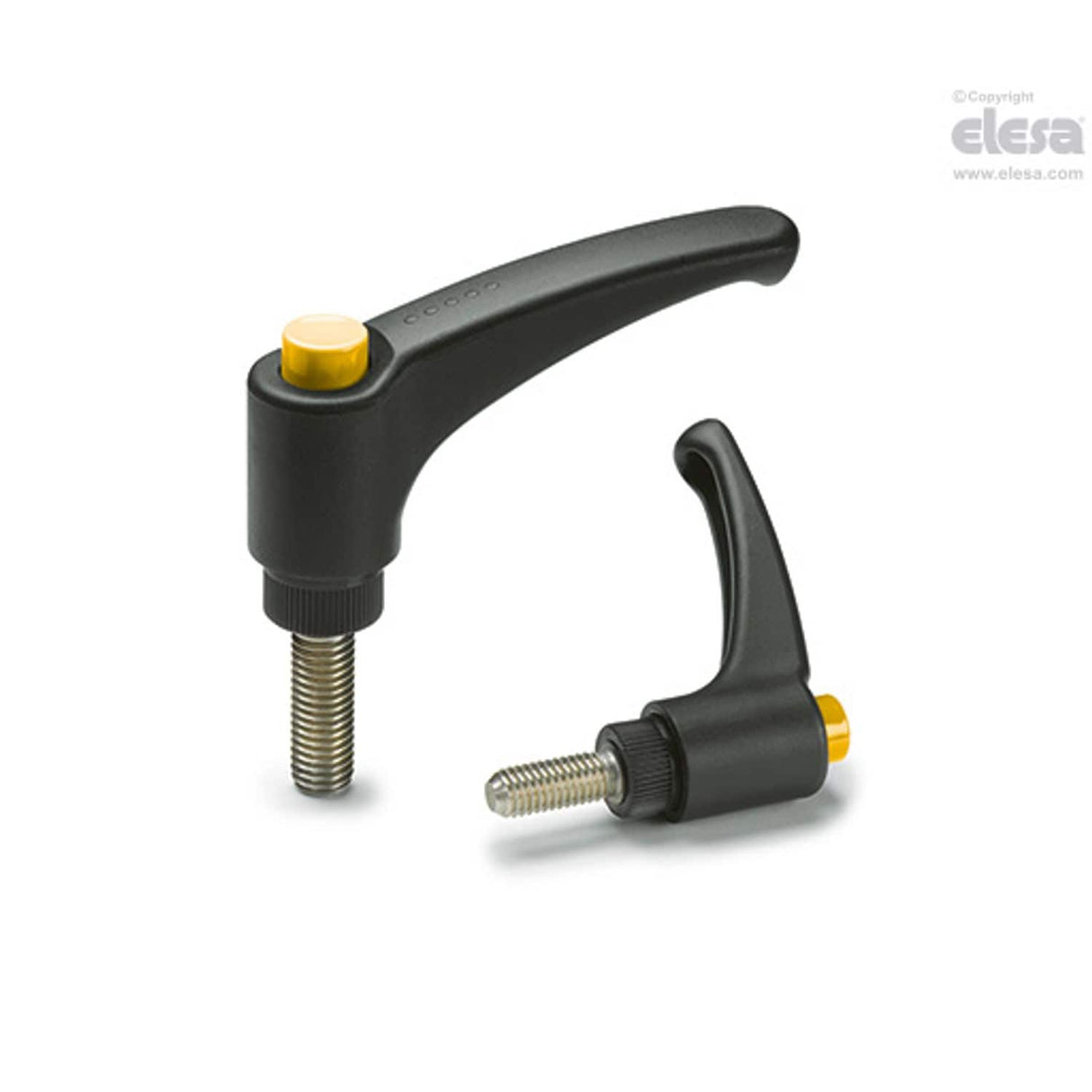 ERX Adjustable handles Technopolymer Stainless steel threaded stud ERX.63 SST-p-M8x50-C4