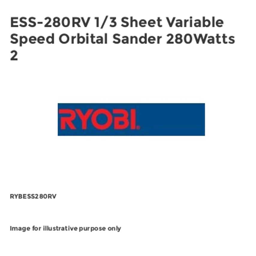 ESS-280RV 1/3 Sheet Variable Speed Orbital Sander 280Watts 2 RYBESS280RV