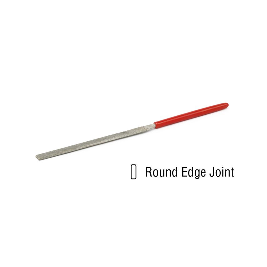 EZE-LAP Needle File Round Edge Joint Fine