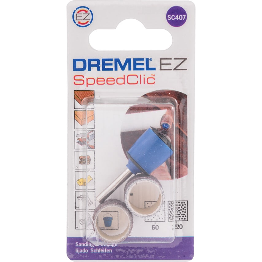 EZ SpeedClic Sanding Mandrel with Sanding Bands X2 Ref. SC407 - 2615S407JA