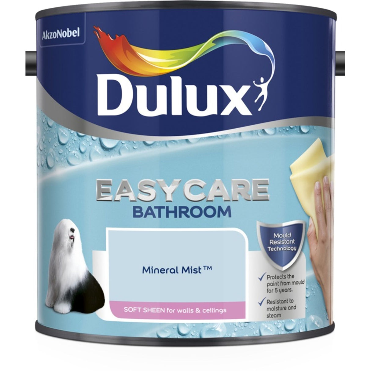 Easycare Bathroom Soft Sheen Paint 2.5 Litre Mineral Mist