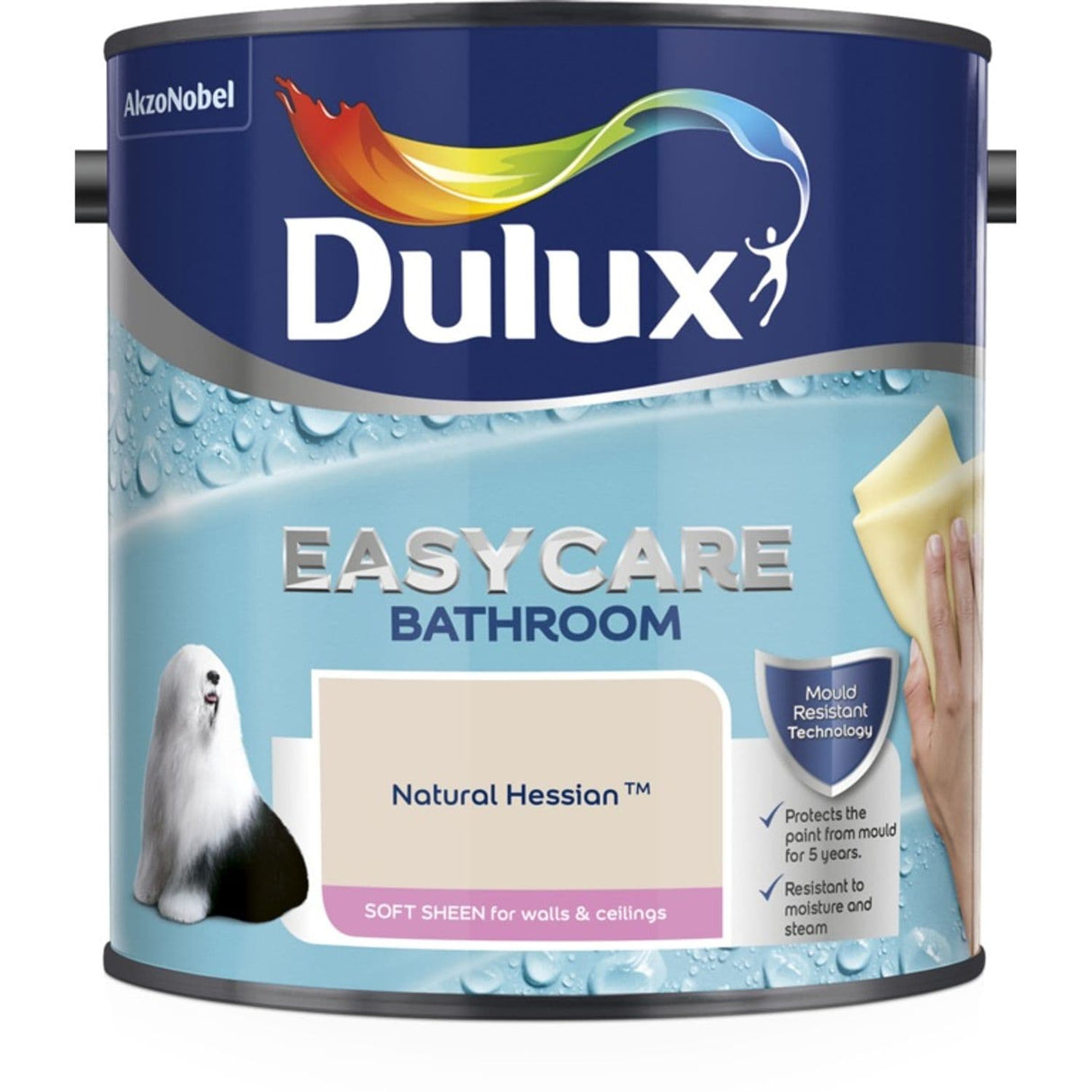 Easycare Bathroom Soft Sheen Paint 2.5 Litre Natural Hessian