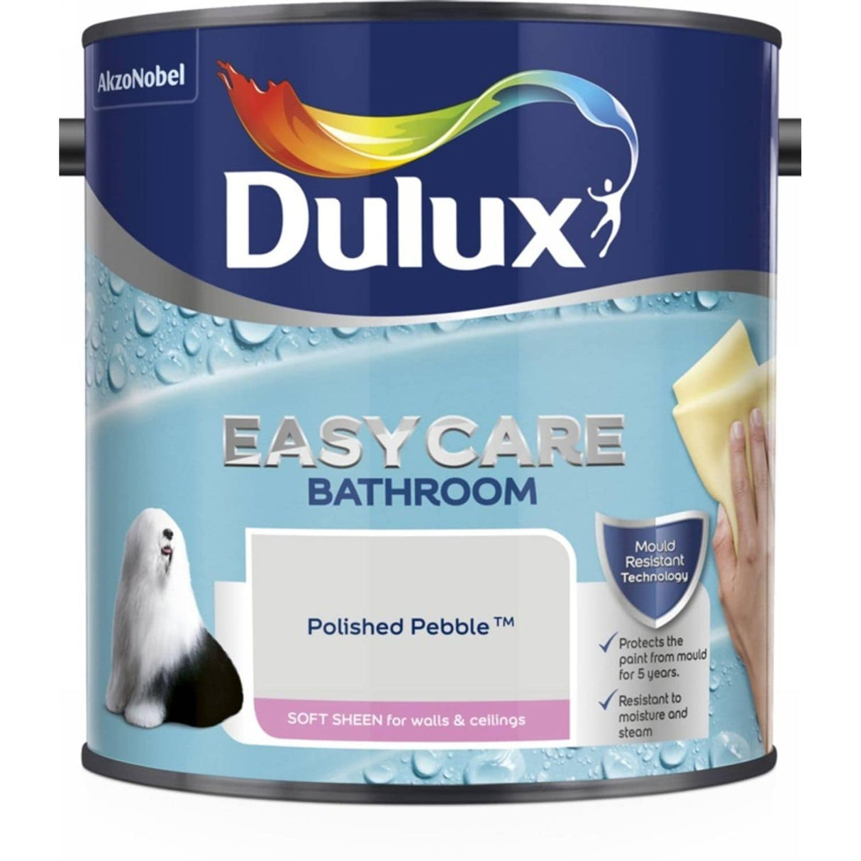 Easycare Bathroom Soft Sheen Paint 2.5 Litre Polished Pebble