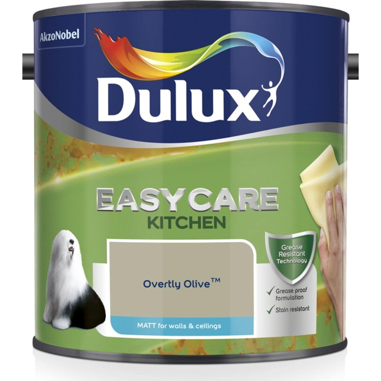 Easycare Kitchen Matt Paint 2.5 Litre Overtly Olive
