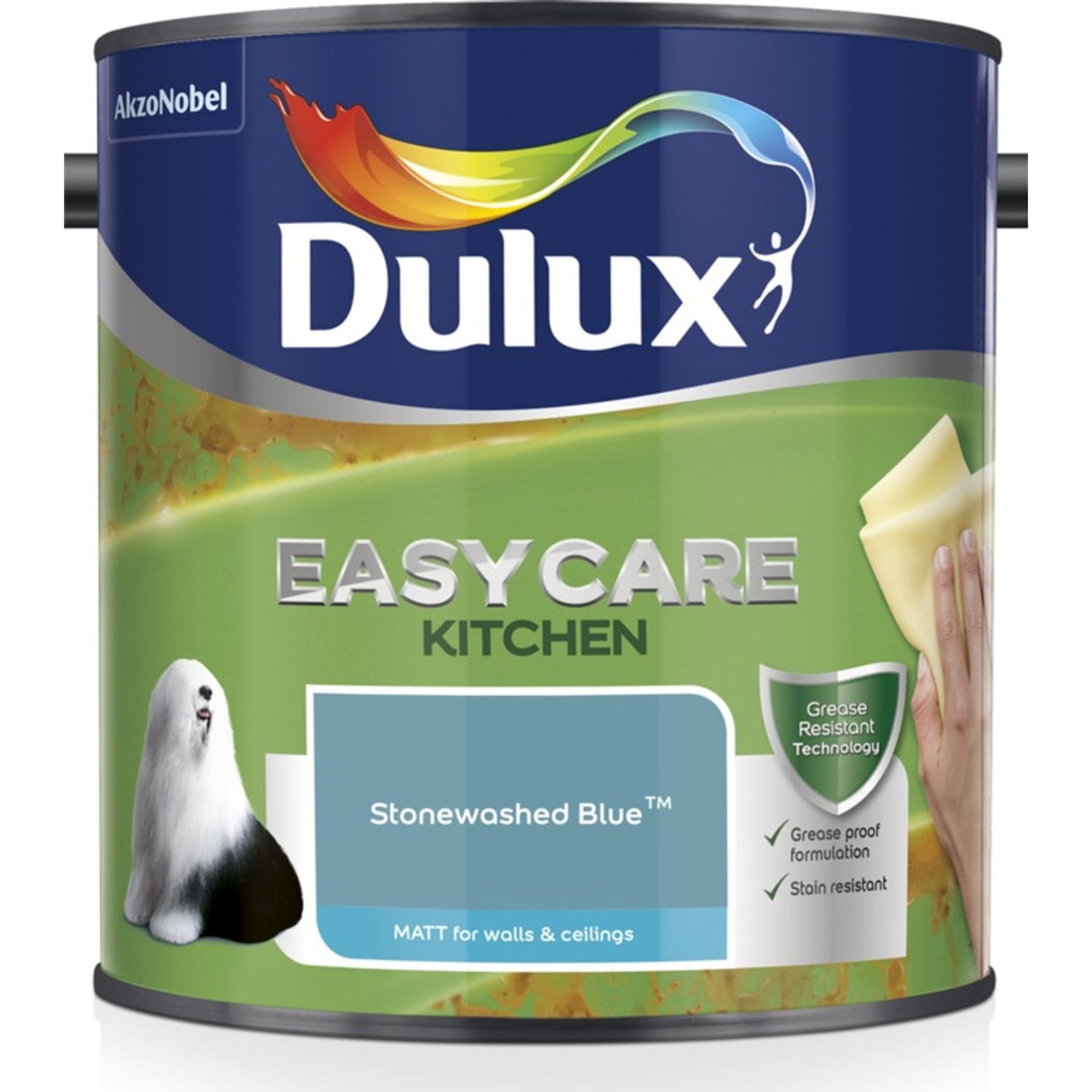 Easycare Kitchen Matt Paint 2.5 Litre Stonewashed Blue