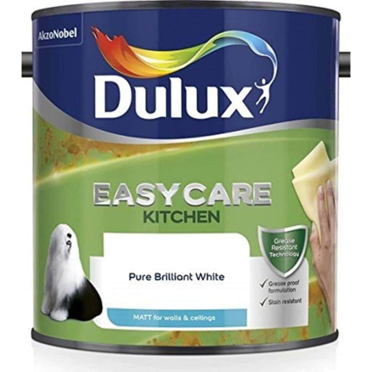 Easycare Kitchen Pure Brilliant White Matt Emulsion Paint - 2.5L