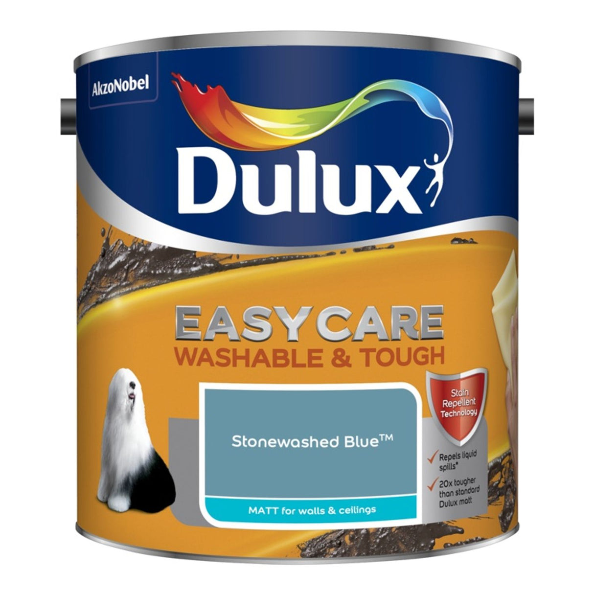 Easycare Washable & Tough Matt Paint 2.5 Litre Stonewashed Blue