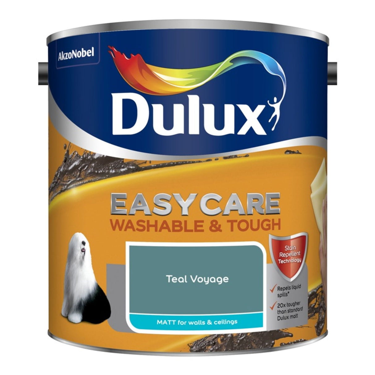Easycare Washable & Tough Matt Paint 2.5 Litre Teal Voyage