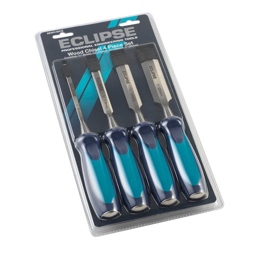 Eclipse 4 Piece Chisel Set (1/4", 1/2", 3/4", 1") Blcd