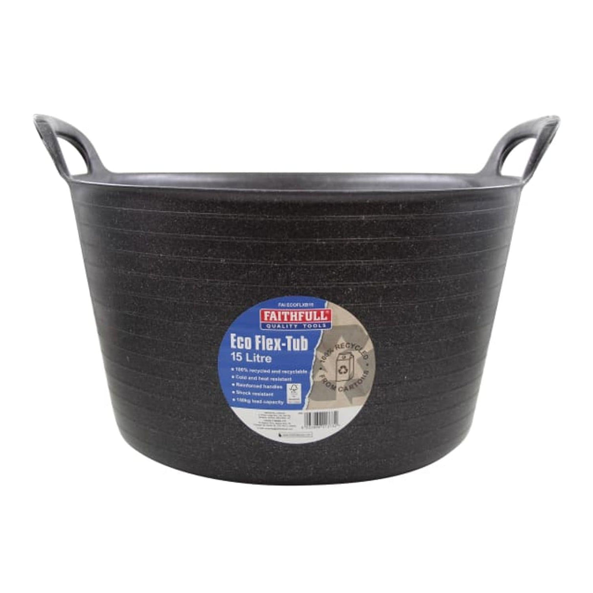 Eco Flex Tub 15L - Recycled Black