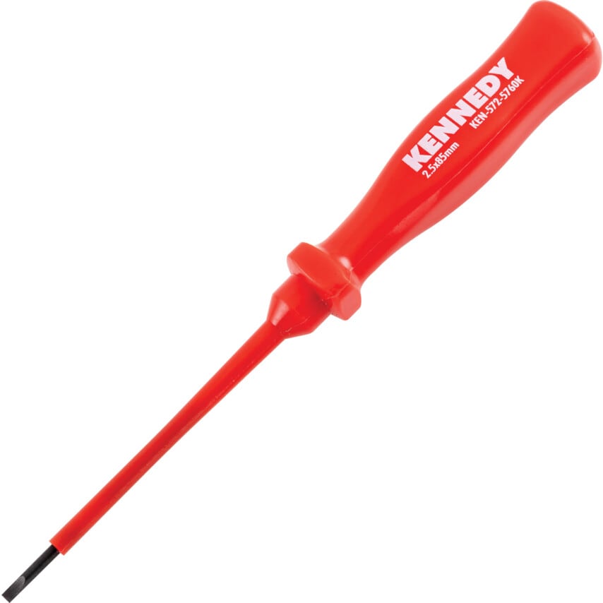 Electricians Screwdriver, 2.5mm Parallel Tip, 85mm Blade