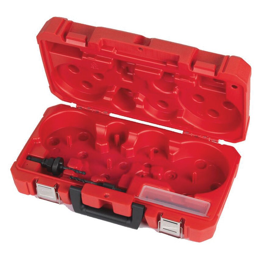 Empty Holesaw Case with Arbors and Pilot Drill Bits In