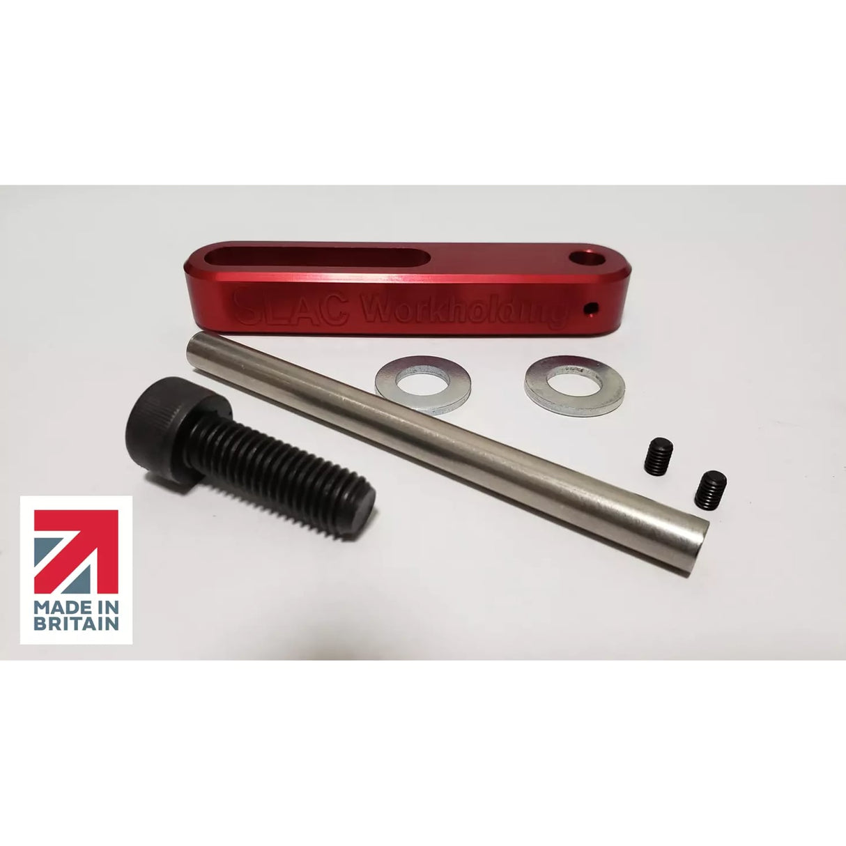 End Stop for Milling Machine Vices Anodized Red