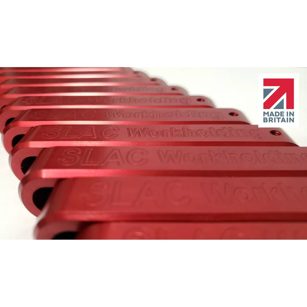 End Stop for Milling Machine Vices Anodized Red