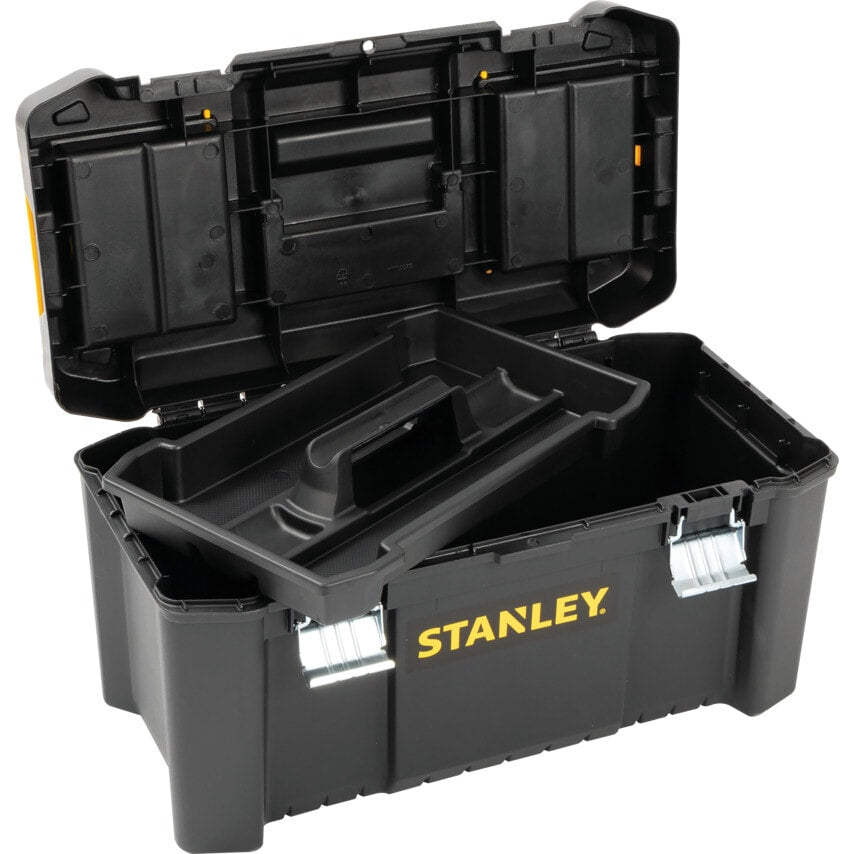 Essential 19" Plastic Tool Box with Metal Latches
