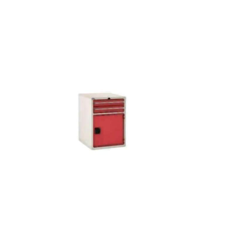 Euroslide System Tek Workbench Kit 2 - Laminate - 600W - Euroslide 2 Drawer & Cupboard - Red